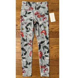 Athleta Elation Tight Legging Elation Size Small Iris Floral Grey NWT